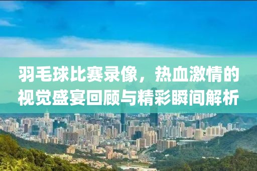 羽毛球比賽錄像，熱血激情的視覺盛宴回顧與精彩瞬間解析
