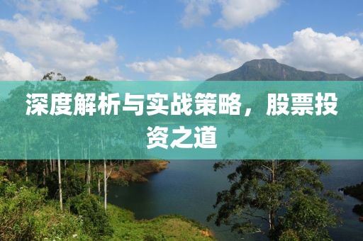 深度解析與實戰(zhàn)策略，股票投資之道