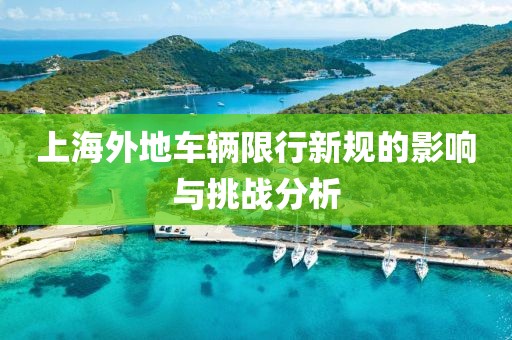 上海外地車輛限行新規(guī)的影響與挑戰(zhàn)分析