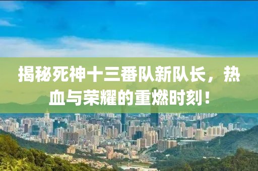 揭秘死神十三番隊新隊長，熱血與榮耀的重燃時刻！