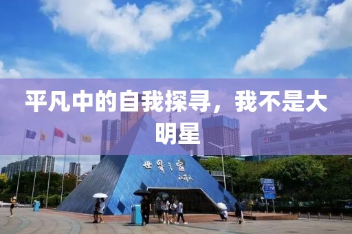 平凡中的自我探尋，我不是大明星
