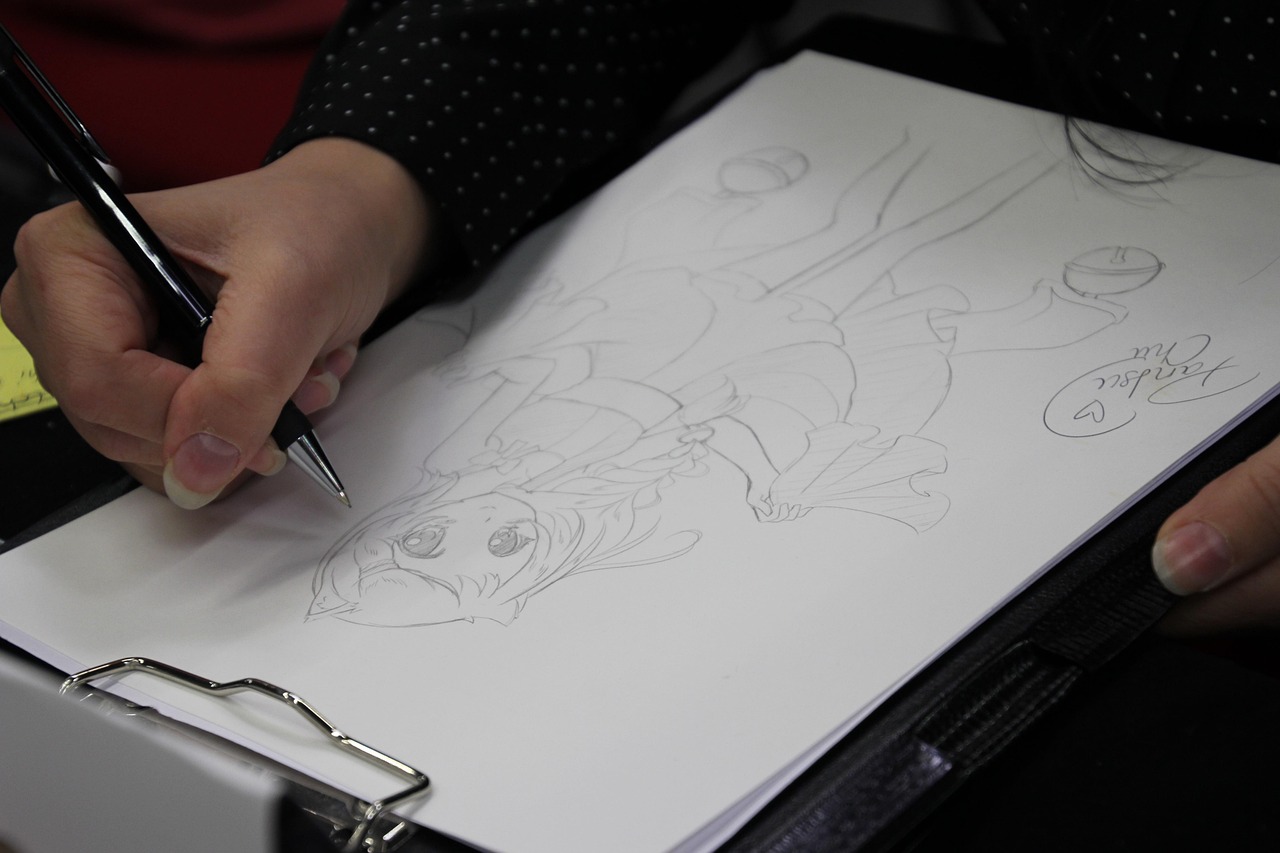 素描畫動(dòng)漫，從黑白線條到彩色世界的藝術(shù)探索之旅