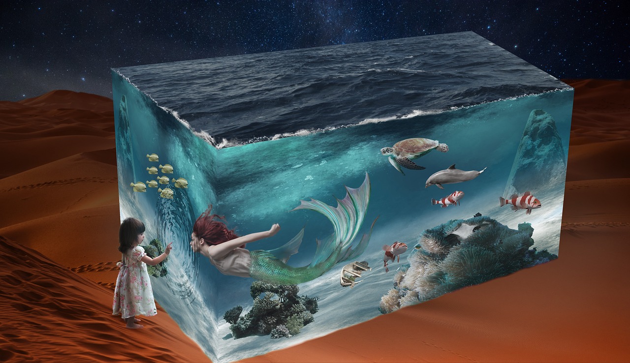 海洋奇幻之旅，魚與動漫的夢幻交融